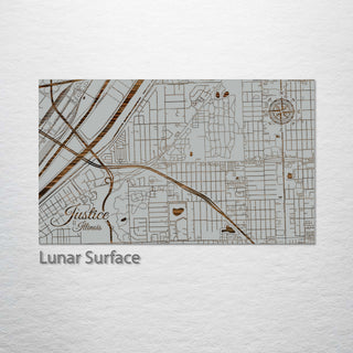 Justice, Illinois Street Map