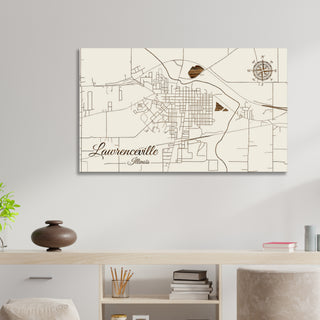 Lawrenceville, Illinois Street Map