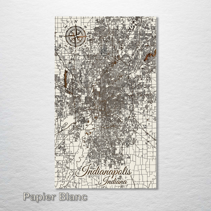 Indianapolis, Indiana Street Map - Fire & Pine