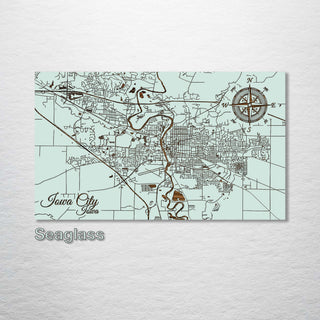 Iowa City, Iowa Street Map - Fire & Pine