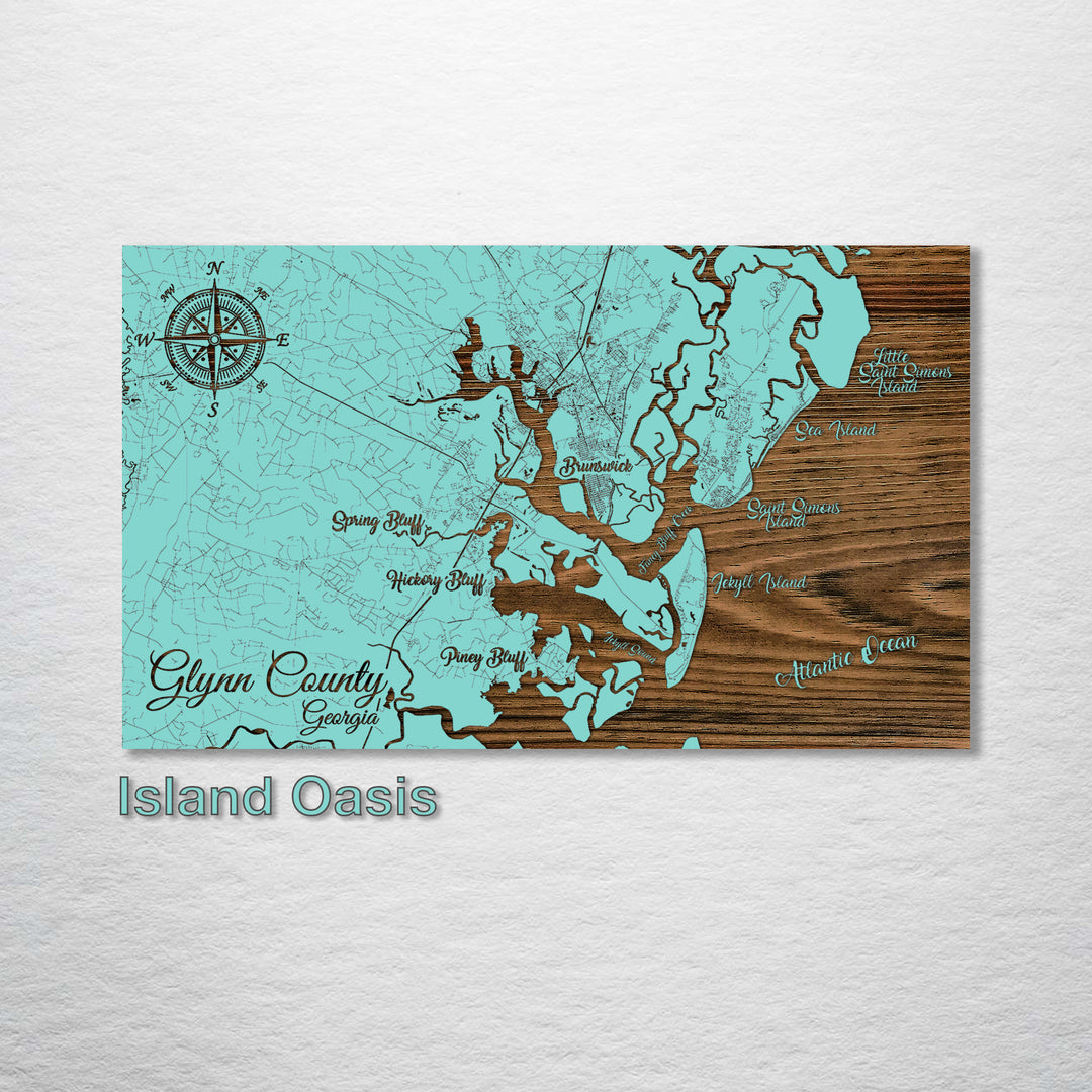 Jekyll Island, Georgia Whimsical Map - Fire & Pine