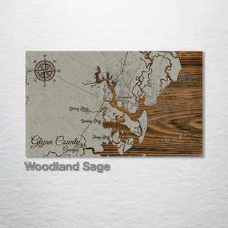 Jekyll Island, Georgia Whimsical Map - Fire & Pine
