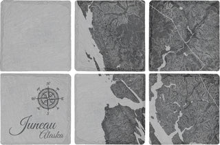 Juneau, Alaska Square Slate Coaster