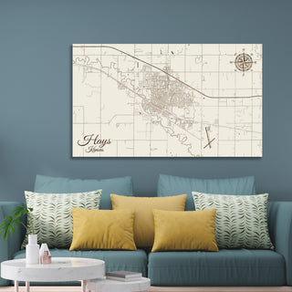 Hays, Kansas Street Map
