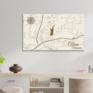 Alma, Arkansas Street Map