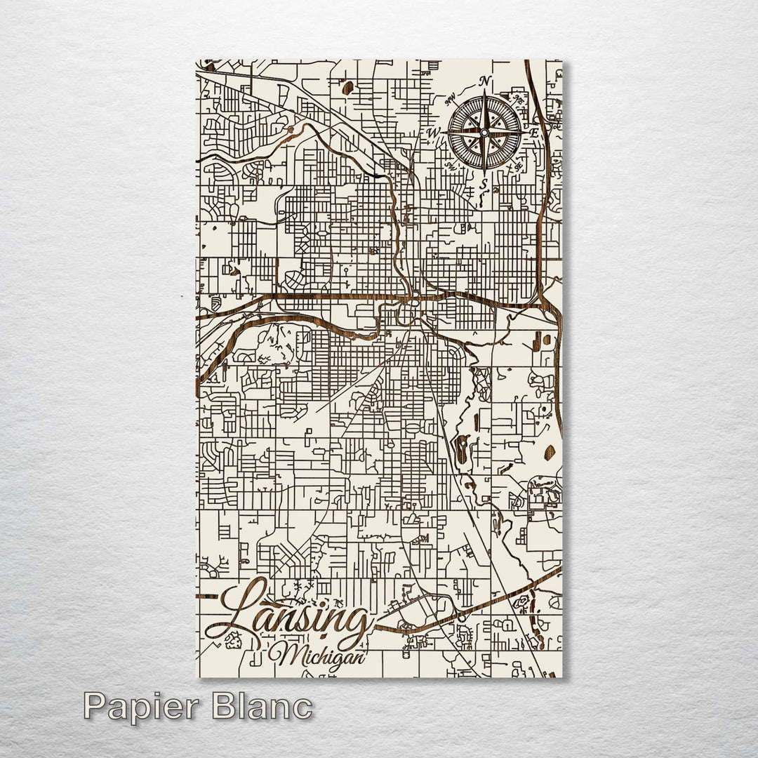 Lansing, Michigan Street Map - Fire & Pine