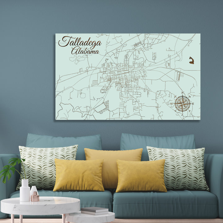 Talladega, Alabama Street Map