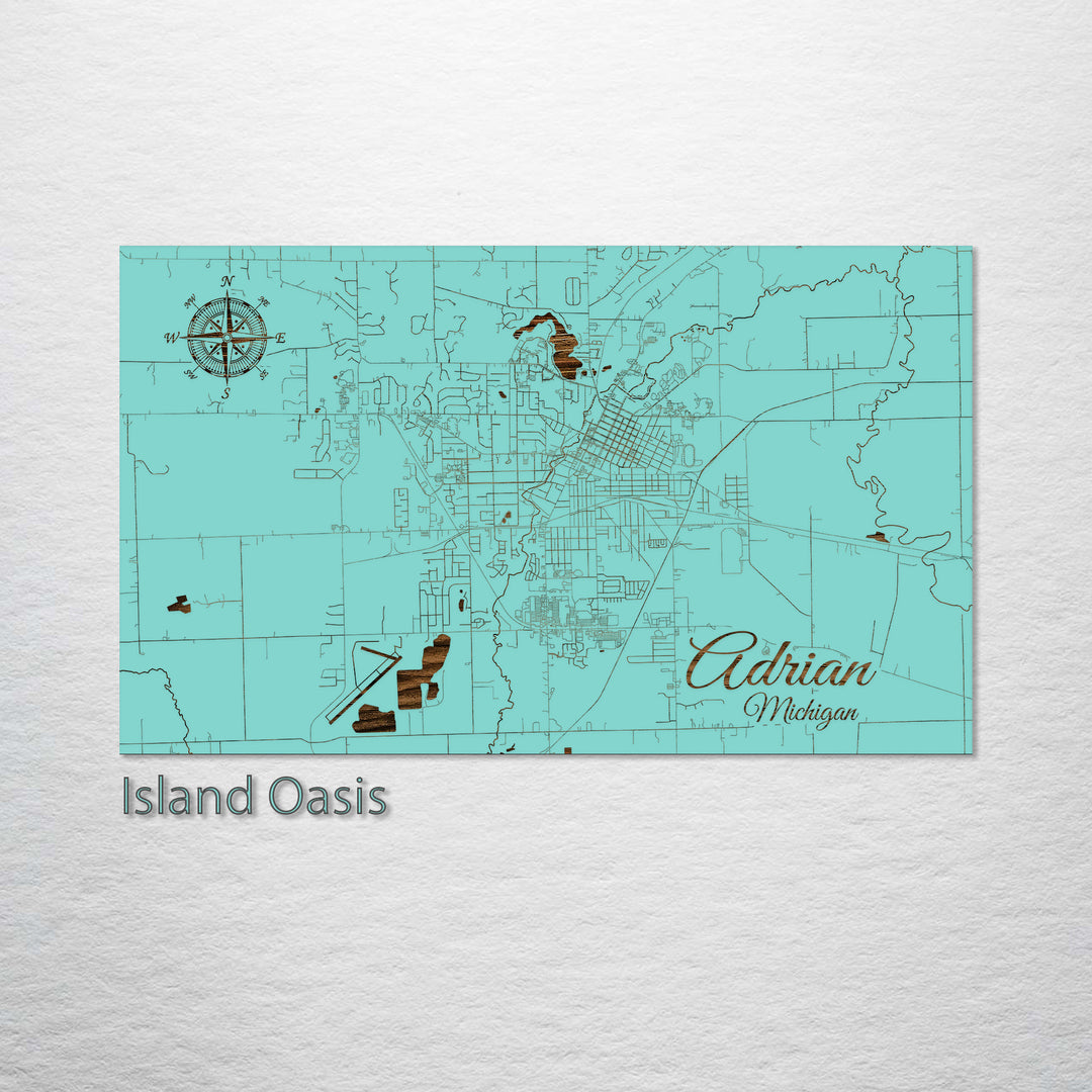 Adrian, Michigan Street Map