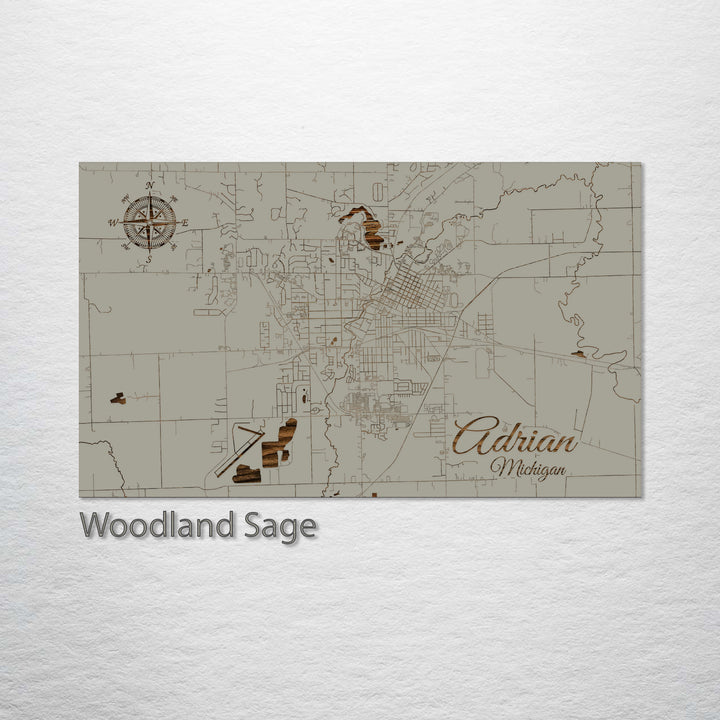 Adrian, Michigan Street Map