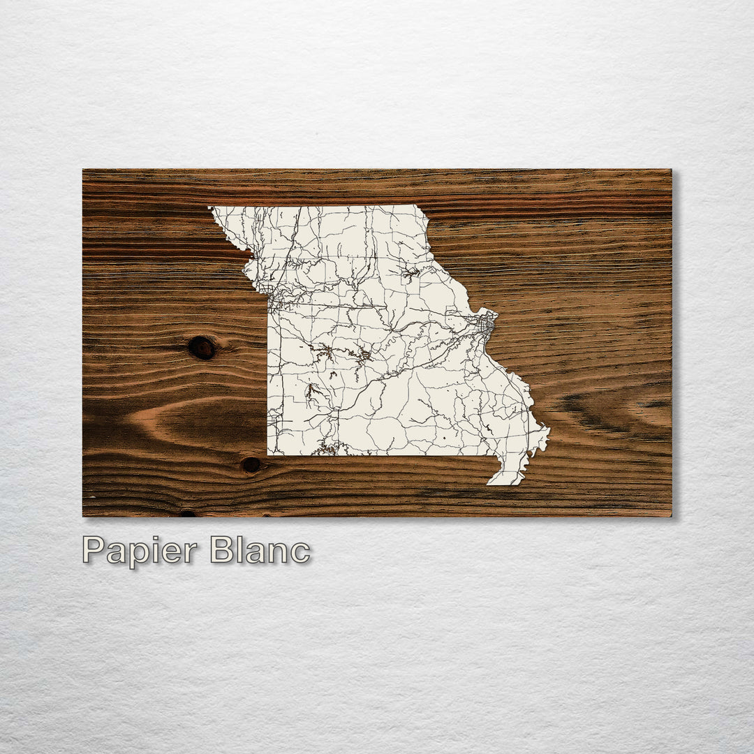 Missouri Isolated Map - Fire & Pine