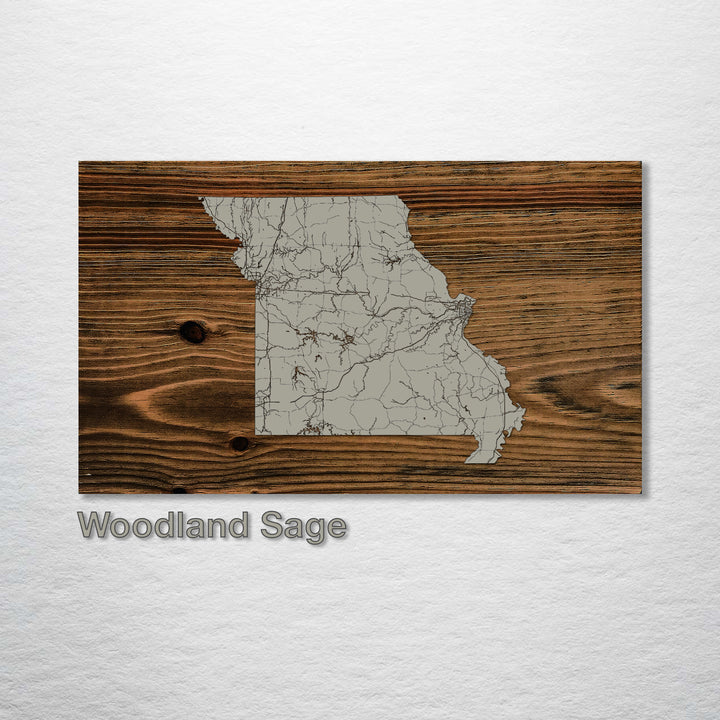 Missouri Isolated Map - Fire & Pine