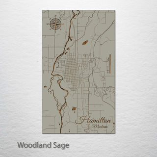 Hamilton, Montana Street Map