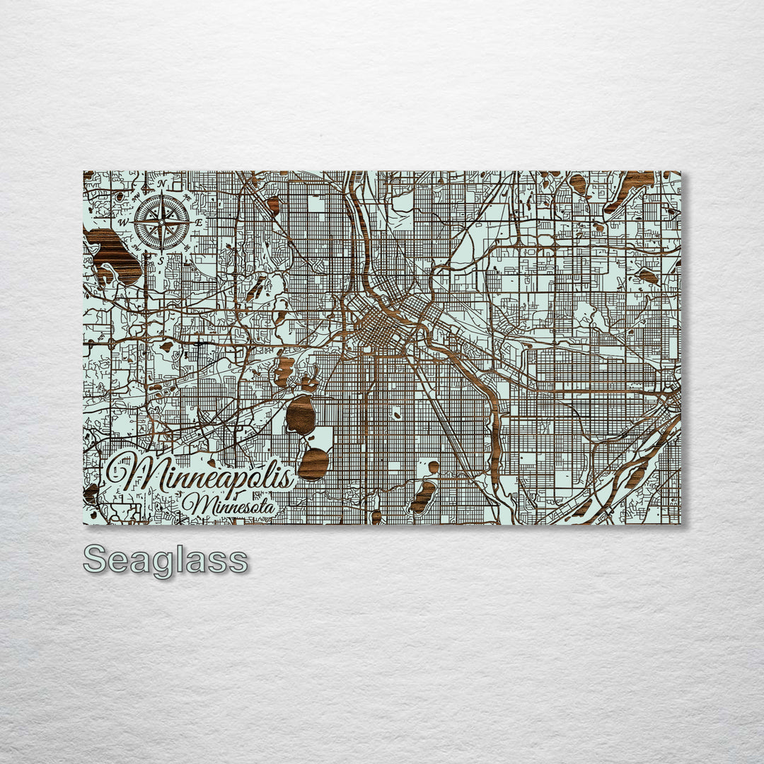 Minneapolis, Minnesota Street Map - Fire & Pine