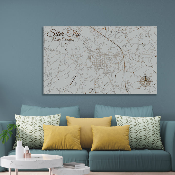 Siler City, North Carolina Street Map