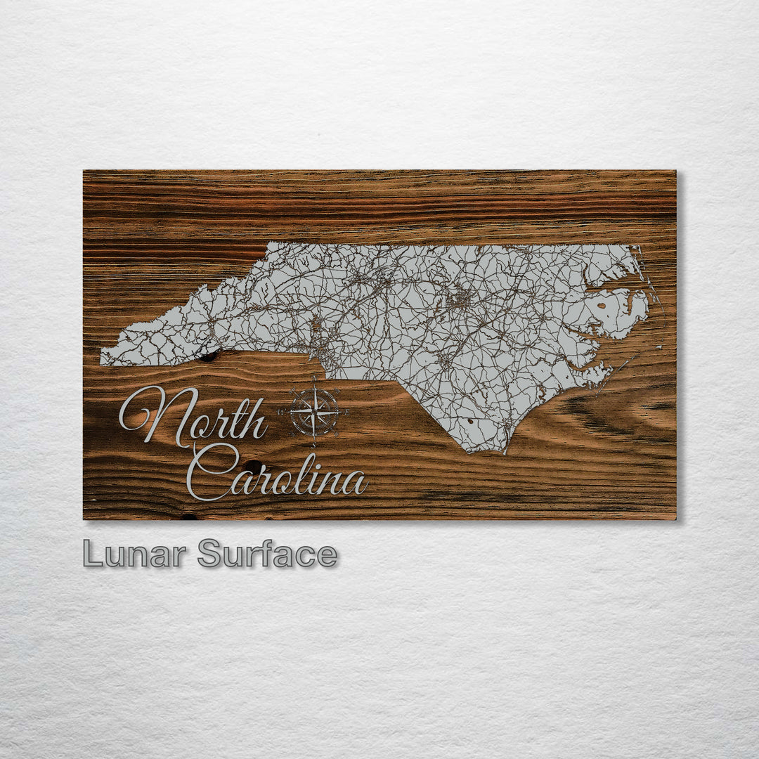 North Carolina State Map - Fire & Pine