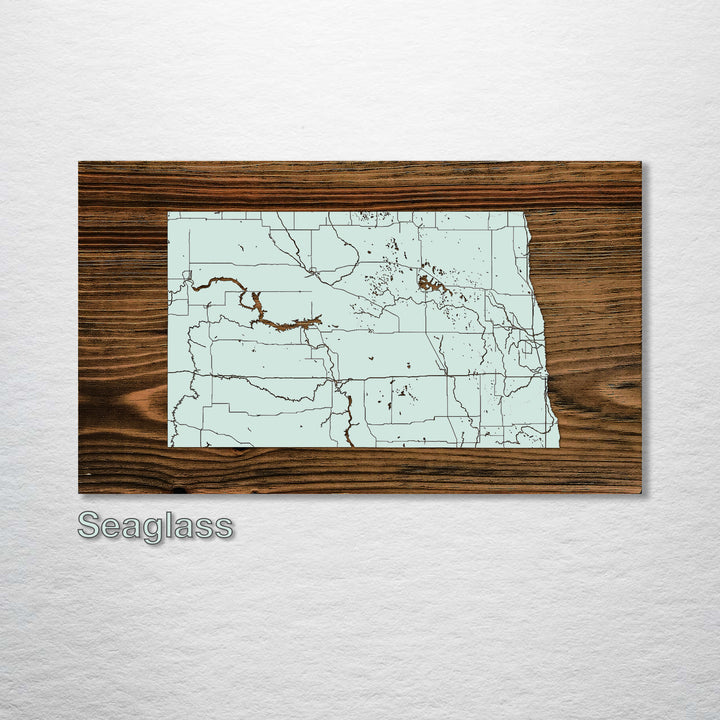 North Dakota Isolated Map - Fire & Pine