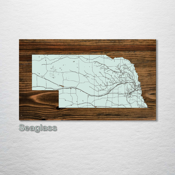 Nebraska Isolated Map - Fire & Pine