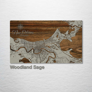 New Orleans, Louisiana Street Map - Fire & Pine