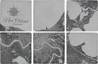 New Orleans, Louisiana Square Slate Coaster