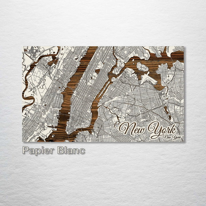 New York City, New York Street Map - Fire & Pine