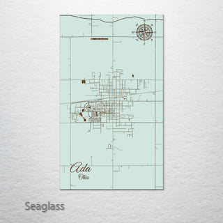 Ada, Ohio Street Map