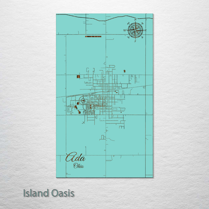 Ada, Ohio Street Map