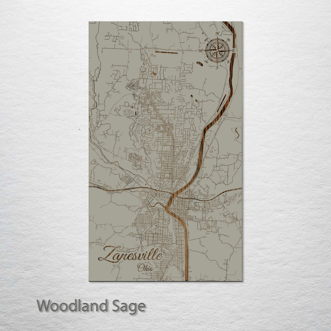 Zanesville, Ohio Street Map
