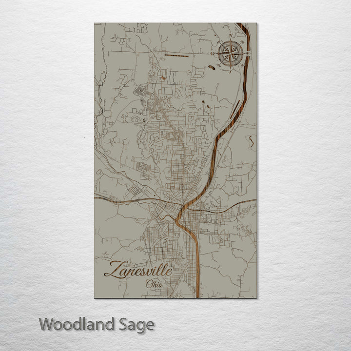 Zanesville, Ohio Street Map