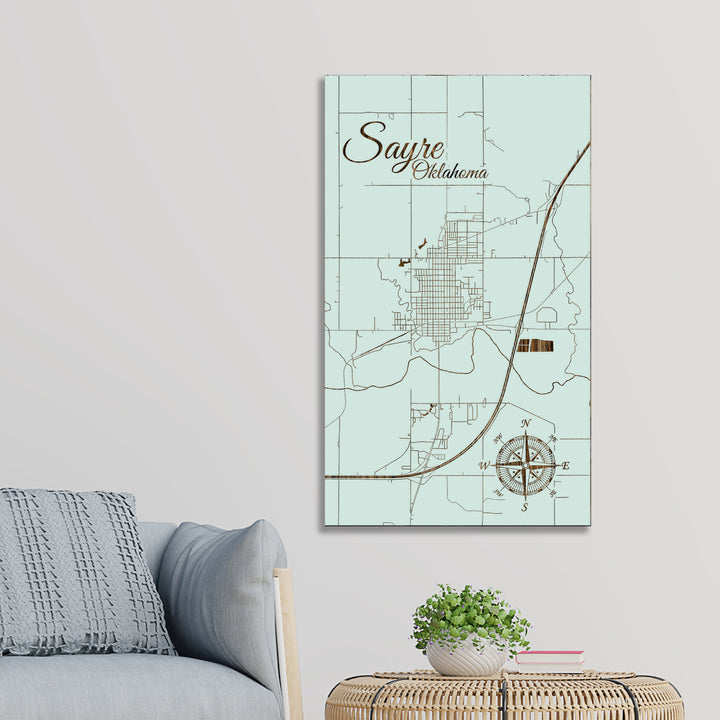 Sayre, Oklahoma Street Map