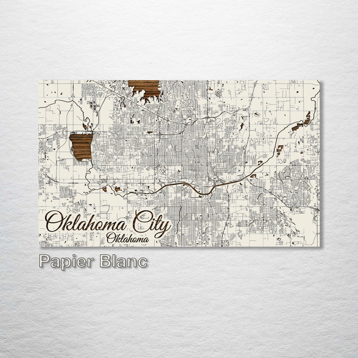 Oklahoma City, Oklahoma Street Map - Fire & Pine