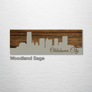 Oklahoma City, Oklahoma Skyline - Fire & Pine
