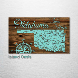 Oklahoma Lakes & Rivers - Fire & Pine