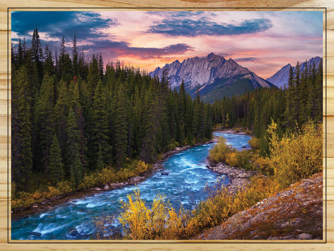 Maligne River Below Grisette Mountain