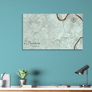 Baldwin, Pennsylvania Street Map