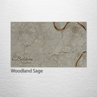 Baldwin, Pennsylvania Street Map