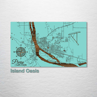 Pierre, South Dakota Street Map - Fire & Pine