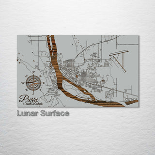 Pierre, South Dakota Street Map - Fire & Pine