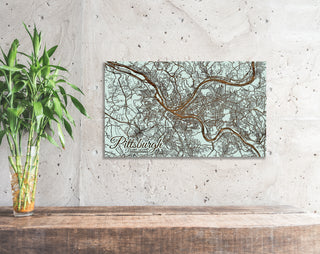 Pittsburgh, Pennsylvania Street Map - Fire & Pine