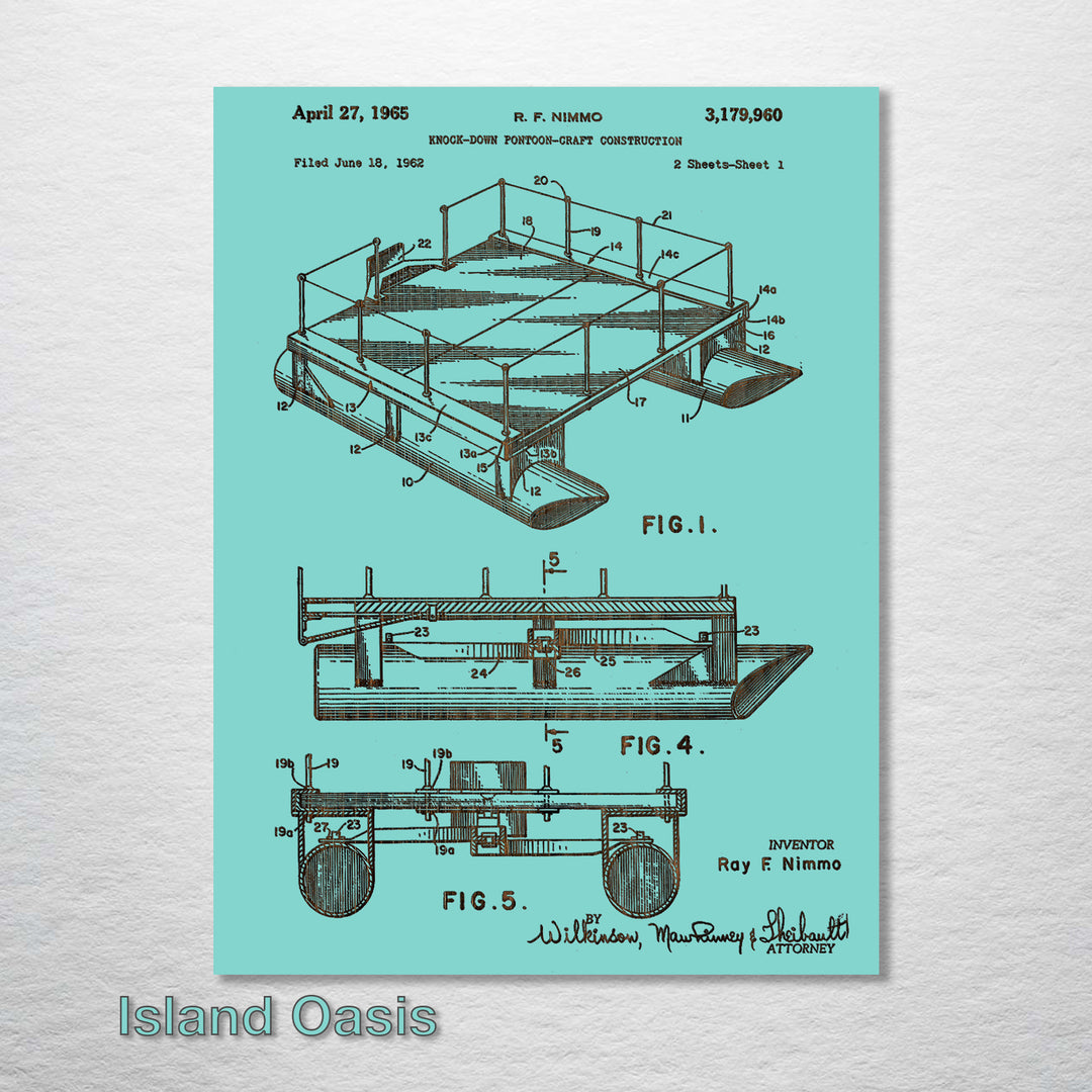 Pontoon Boat US Patent - Fire & Pine