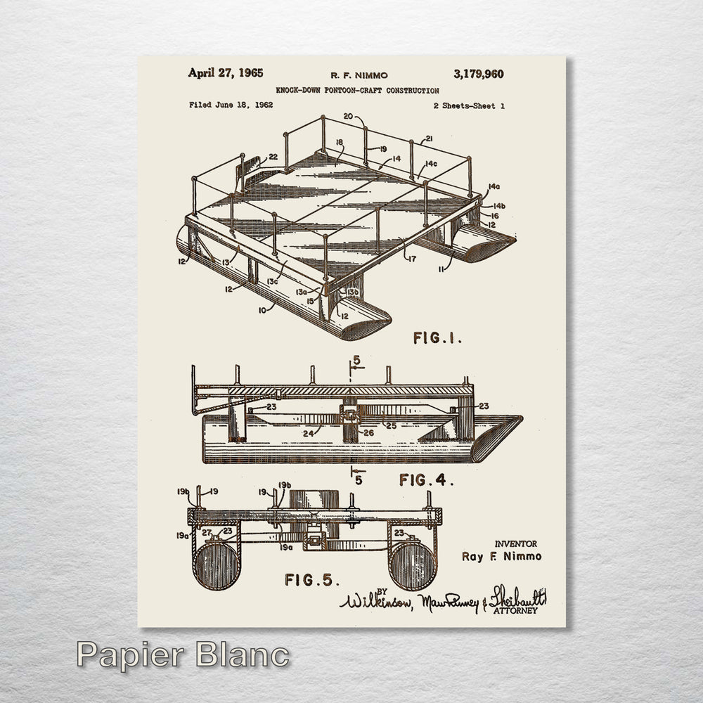 Pontoon Boat US Patent - Fire & Pine