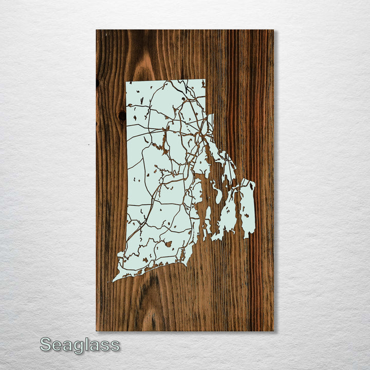 Rhode Island Isolated Map - Fire & Pine