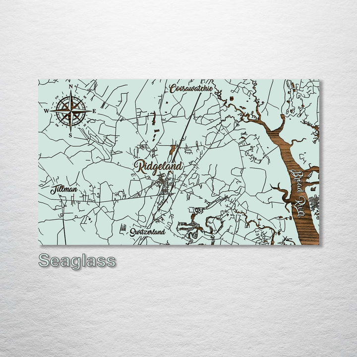 Ridgeland, South Carolina Whimsical Map - Fire & Pine