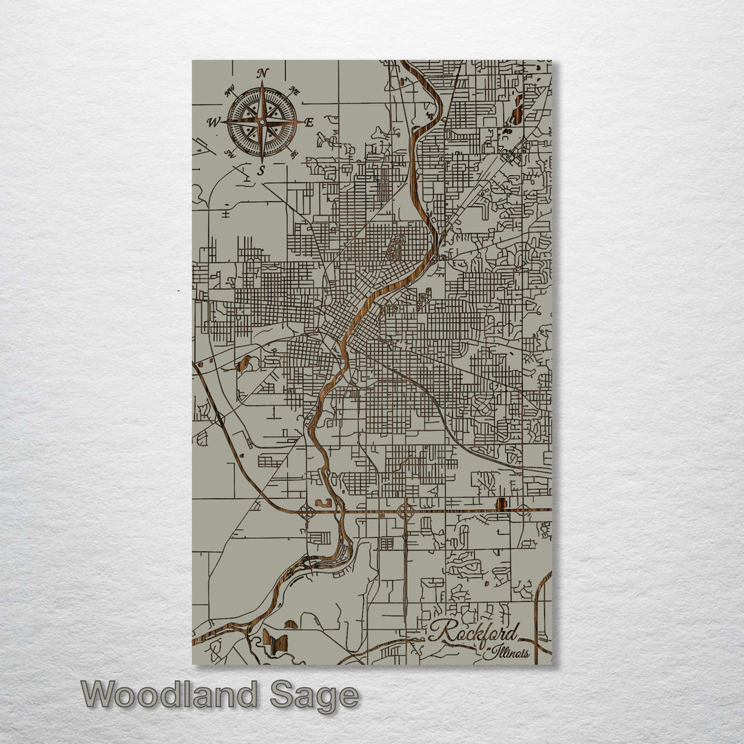 Rockford, Illinois Street Map - Fire & Pine