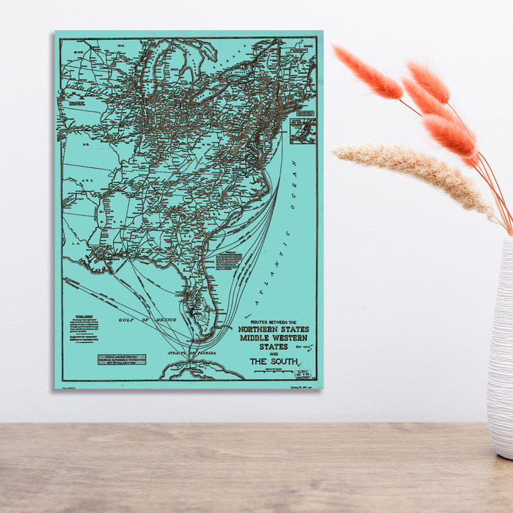 Routes between Northern, Middle Western, and Southern States 1911 - Fire & Pine