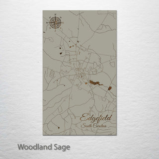 Edgefield, South Carolina Street Map