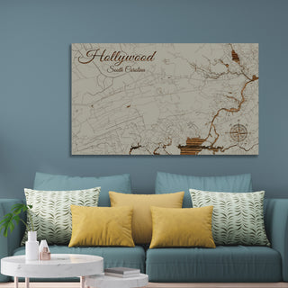 Hollywood, South Carolina Street Map