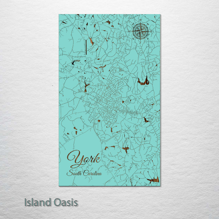 York, South Carolina Street Map