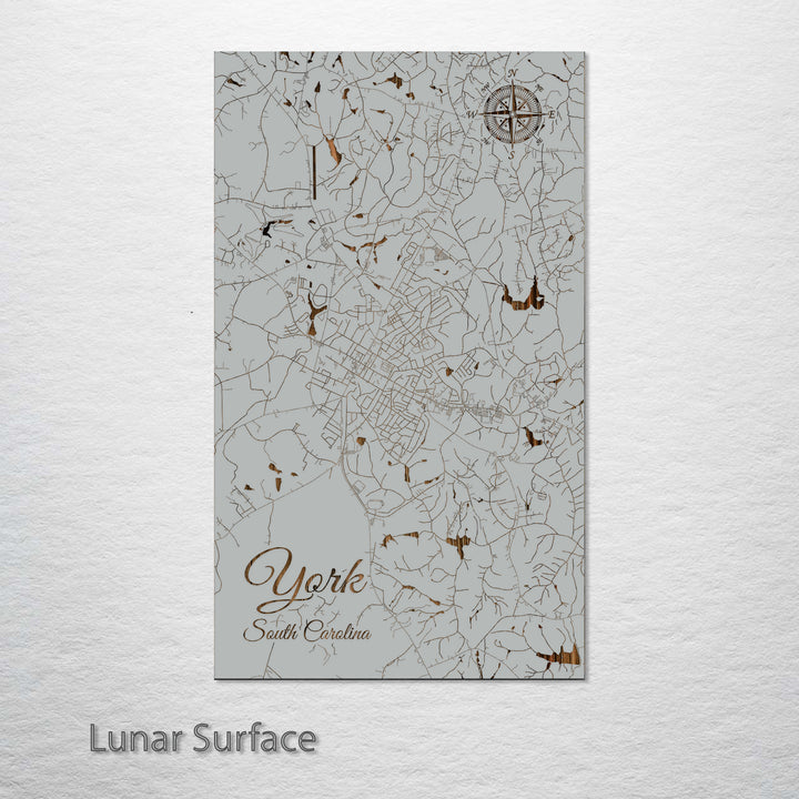 York, South Carolina Street Map