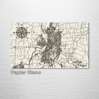 Salem, Oregon Street Map - Fire & Pine
