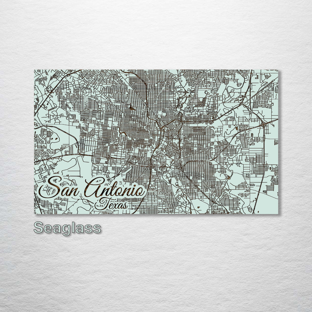 San Antonio, Texas Street Map - Fire & Pine